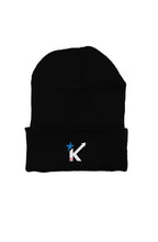 Load image into Gallery viewer, Kozmo Stars Skull-warmer Beanie Black